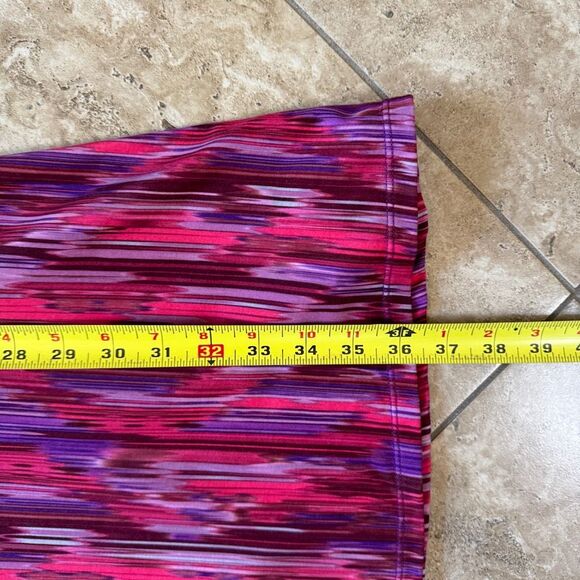 Prana Athletic Sport Tank Dress Womens Small Purple Spacedye Calico Built In Bra - Picture 11 of 11